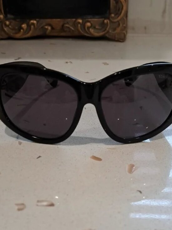 NWT Tom Ford Black Sunglasses with Gold Accent main image 4